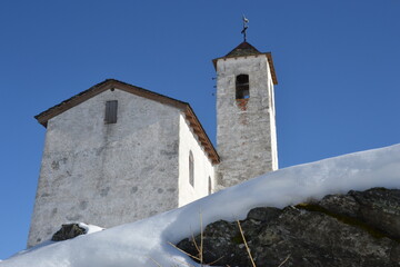 Chapelle Saint-Michel à Châtelard près de la station de ski de La Rosière de Montvalézan