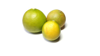 Multiple Lemons Isolated on White Background