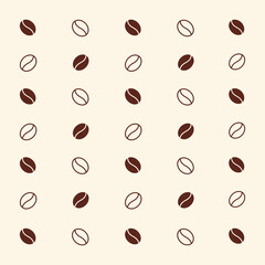 Coffee pattern. Сoffee beans texture