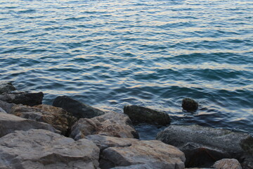 Fototapeta na wymiar rocks in the sea (Cubelles, Barcelona, Spain)