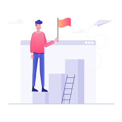 Vector of web site ranking, flat illustration 
