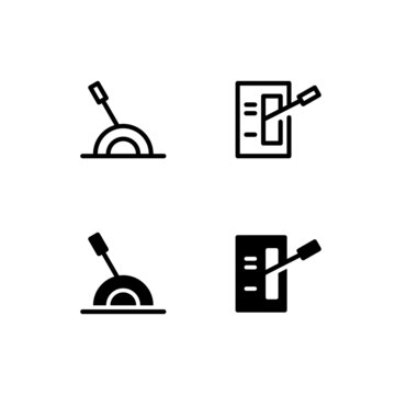 Lever Icon Logo Vector Symbol.