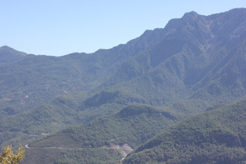 Alanya, TURKEY - August 10, 2013: Travel to Turkey. Helene Hills. Mountains in the background in...