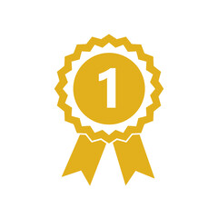 champion award medal gold isolated on white vector illustration EPS10