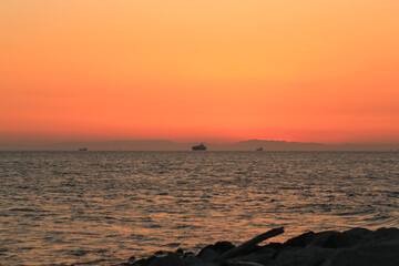 夕暮れの伊良湖岬