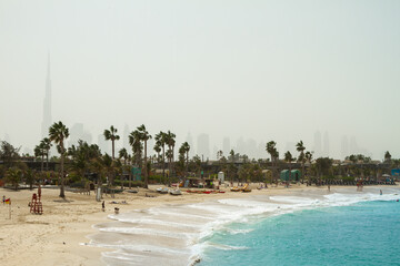 Fototapeta na wymiar Dubai, United Arab Emirates. Jumeira Public Beach