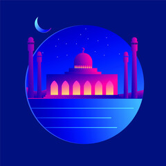 mosque in night