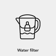water filter icon vector sign symbol
