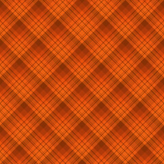 Seamless pattern in simple cozy orange and brown colors for plaid, fabric, textile, clothes, tablecloth and other things. Vector image. 2