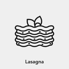 lasagna icon vector sign symbol