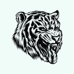 Tiger head illustration