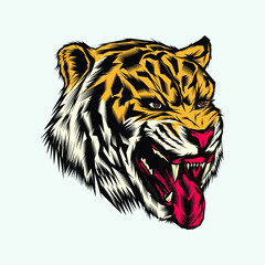 tiger head vector illustration