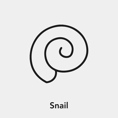 snail icon vector sign symbol