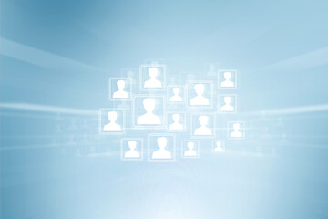 2d illustration Business Network concept
