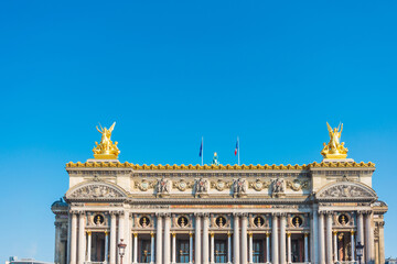Obraz premium PARIS, FRANCE - August 22, 2019: The Palais Garnier, which was built from 1861 to 1875 for the Paris Opera