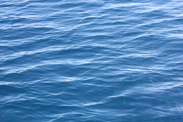 Obraz premium Alanya, TURKEY - August 10, 2013: Travel to Turkey. The waves of the Mediterranean Sea. Water surface.