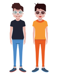 User avatars, avatars with faces and heads for social network ( Male and female faces )