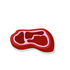 Steak meat icon isolated on white