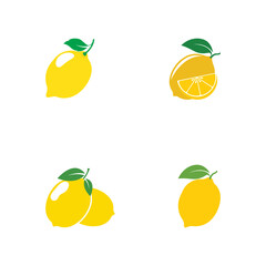 fresh lemon lime logo vector template