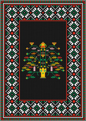 geometric pattern of moldovan traditional carpet