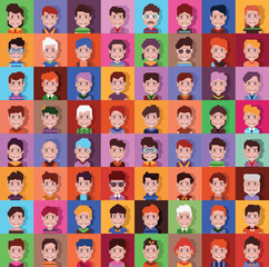 Avatar icon set - High quality line avatars .User avatars, for social network