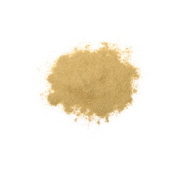 powder green tea isolated on white background