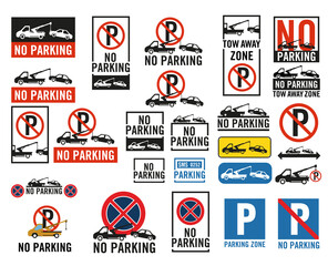 No parking signs collection