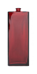 Layout red perfume bottle isolated on a white background. Design element with clipping path