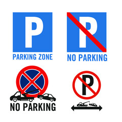 No parking, parking signs collection