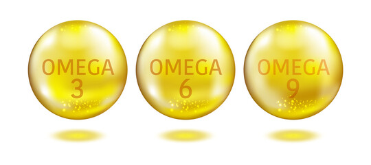 Omega acids. Healthy food supplements . dha 3, 6 and 9 organic vitamin nutrient fish oil.