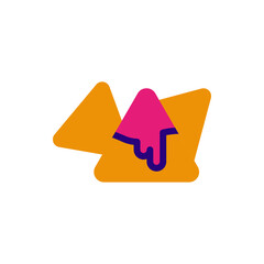 nachos icon vector illustration flat style. food icon set.