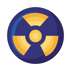 nuclear caution signal isolated icon