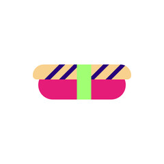 sushi icon vector illustration flat style. food icon set.