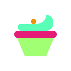 muffin icon vector illustration flat style. food icon set.