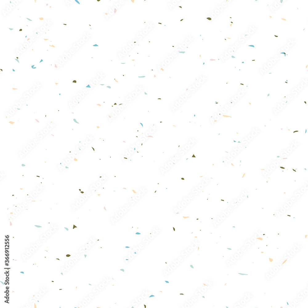 Poster Terrazzo flooring textured surface modern abstract pattern. Vector seamless abstract repeat with chips of marble or granite in soft pastel  colors.