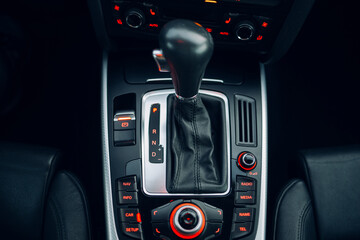 Modern car gearbox shift handle 
