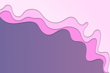 Melting ice cream web background in paper cut style