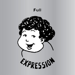 This illustration to express Full. It can be used as emoticons and emojis.