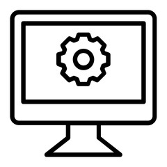 Computer Repair Concept Vector Icon Design, Hardware Repairing Services Business Symbol on White background  