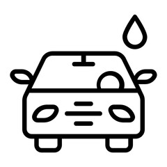 Car Wash Concept Vector Icon Design, Automobile Water Service Business Symbol on White background  