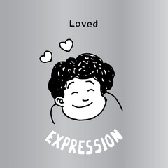 This illustration to express Loved. It can be used as emoticons and emojis.