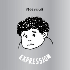 This illustration to express Nervous. It can be used as emoticons and emojis.