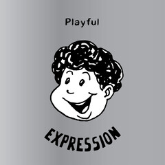 This illustration to express Playful. It can be used as emoticons and emojis.