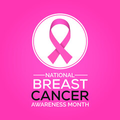 Breast Cancer Awareness Month is an annual international health campaign organized by major breast cancer charities every October to increase awareness of the disease. Vector illustration.