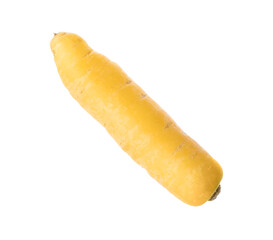 Fresh raw yellow carrot isolated on white