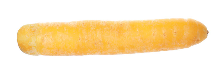 Fresh raw yellow carrot isolated on white