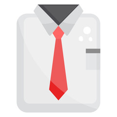 
Formal shirt icon in flat design. Men office apparel 
