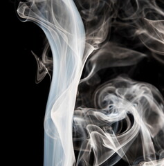 Smoke on black background