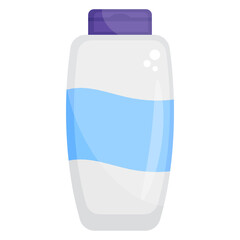 
Flat icon of powder bottle, cosmetic product 
