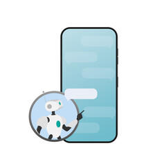 Chatbot icon. The robot is in dialogue. Good for applications, sites and topics related to automatic replies and artificial intelligence. Vector.